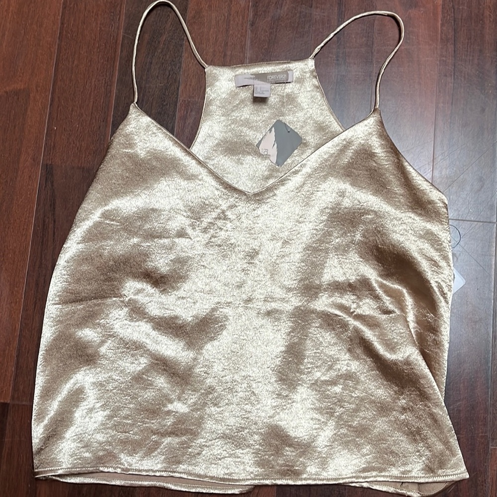Gold, forever 21 tank top, new with tags